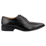 Suave  // Men's Leather Oxford Lace-Up Dress Shoes // Black (US: 8.5)