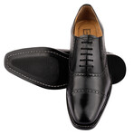 Suave  // Men's Leather Oxford Lace-Up Dress Shoes // Black (US: 10)