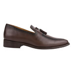 Men's Leather Tassel Slip-On Loafer Shoes // Brown (US: 7)