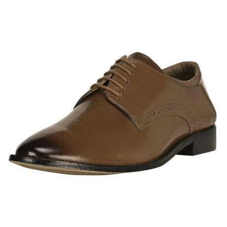 Boseman // Leather Derby Lace-Up Dress Shoes // Tan (US: 6.5)