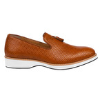 Denis // Men's Knitted Upper Tassel Slip-On Loafers // Tan (US: 9.5)