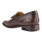 Men's Leather Tassel Slip-On Loafer Shoes // Brown (US: 8.5)