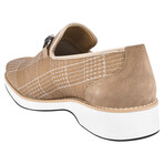 Megaball // Men's Textile-Printed Buckle Slip-On Casual Shoes // Sand (US: 12)