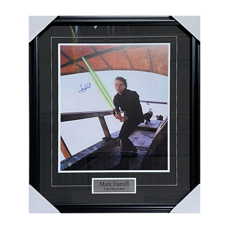Mark Hamill Framed Autographed Photo // Star Wars