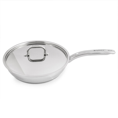Essentials Belly Shape 18/10 Stainless Steel 2.5Qt., 11", Metal Lid