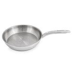 Essentials Belly Shape 18/10 Stainless Steel 2.5Qt. Skillet, 10.5", Glass Lid