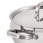 Essentials Belly Shape 18/10 Stainless Steel 5.5Qt. Stockpot, 10", Metal Lid