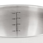 Essentials Belly Shape 18/10 Stainless Steel 5.5Qt. Stockpot, 10", Metal Lid