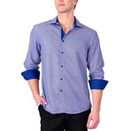 Sizzling Tone Long Sleeve Shirt // Navy (M)