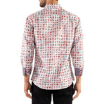 Scratched Multi Squares Long Sleeve Shirt // Beige (M)