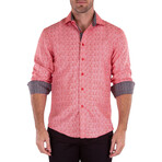 Lines & Dots Long Sleeve Shirt // Red (M)