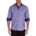 Lines & Dots Long Sleeve Shirt // Navy (XL)