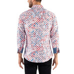 Multi Squares Long Sleeve Shirt // Red (XL)