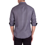 Checkered Long Sleeve Shirt // Black (M)