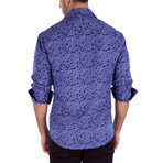 In love With Paisley Long Sleeve Shirt // Blue (2XL)