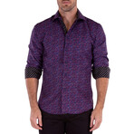 Colorful Mini Dots Long Sleeve Shirt // Navy (XL)