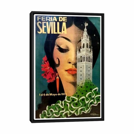 Feria de Sevilla, 1-6 de Mayo de 1973 by Unknown Artist (26"H x 18"W x 1.5"D)