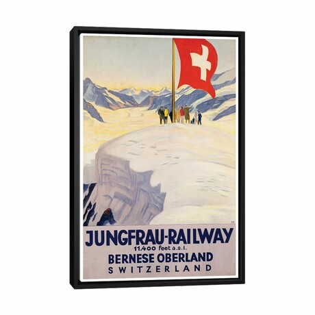 Jungrau Railway - Bernese Oberland, Switzerland by Unknown Artist (26"H x 18"W x 1.5"D)