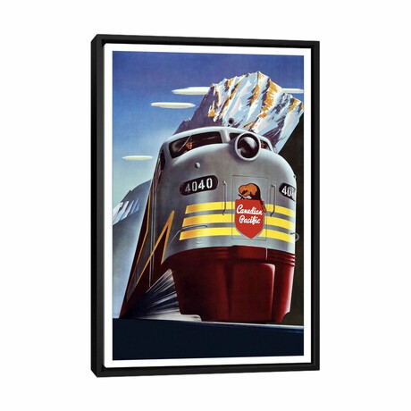 Canadian Pacific (Railway Train) Advertising Vintage Poster by Unknown Artist (26"H x 18"W x 1.5"D)
