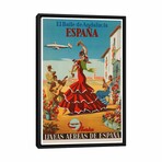 El Baile de Andalucia, Espana - Lineas Aereas de Espana by Unknown Artist (26"H x 18"W x 1.5"D)