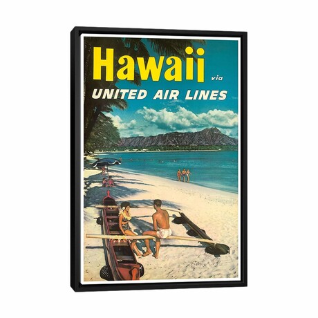 Hawaii - United Airlines by Unknown Artist (26"H x 18"W x 1.5"D)