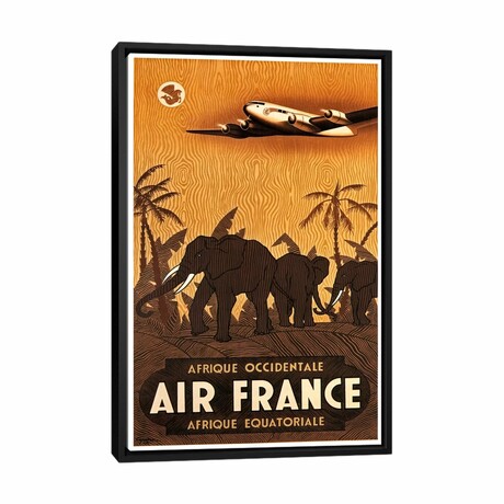 Air France Afrique Occidentale by Unknown Artist (26"H x 18"W x 1.5"D)
