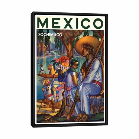 Mexico, Xochimilco by Unknown Artist (26"H x 18"W x 1.5"D)