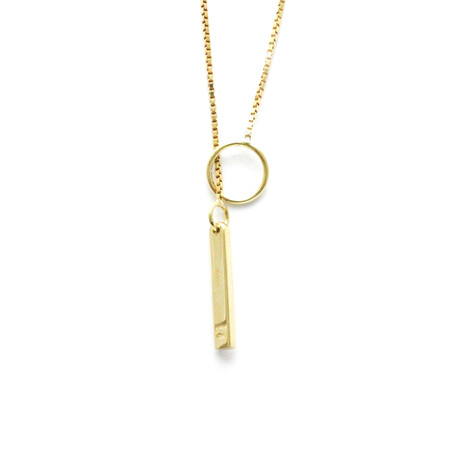 Gucci // 18k Yellow Gold Lariat Necklace // 19.68" // Store Display