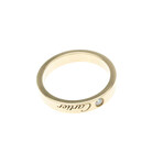 Cartier // 18k Rose Gold Engraved Ring With Diamond // Ring Size: 4.75 // Store Display