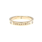 Tiffany & Co. // 18k Rose Gold Flat Ring With Diamond // Ring Size: 5 // Store Display