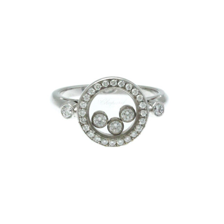 Chopard // 18k White Gold Happy Diamond Ring // Ring Size: 5.5 // Store Display