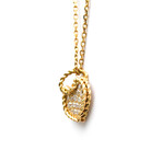 Cartier // 18k Rose Gold Torta Diamond Necklace // 14.56"-15.74" // Store Display