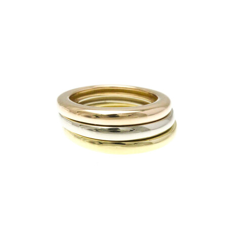 Cartier // 18k Rose Gold + 18k White Gold + 18k Yellow Gold Tri-Color Ring // Ring Size: 6.75 // Store Display