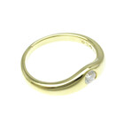 Tiffany & Co. // 18k Yellow Gold Curved Band Diamond Ring // Ring Size: 6 // Store Display