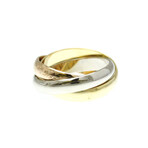 Cartier // 18k Rose Gold + 18k White Gold + 18k Yellow Gold Trinity Ring // Ring Size: 5.5 // Store Display