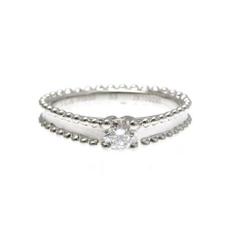 Van Cleef & Arpels // 18k White Gold Estelle Solitaire Diamond Ring // Ring Size: 6.25 // Store Display