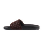 Men's Leather + Suede Slippers // Brown (Euro: 45)