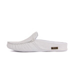 Men's Leather Home Slippers // White (Euro: 45)