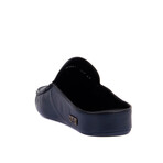 Men's Leather Home Slippers // Navy Blue (Euro: 44)