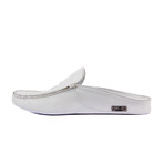 Men's Leather Home Slippers // White + Anchor (Euro: 43)