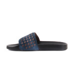 Men's Leather + Suede Slippers // Petrol Blue (Euro: 40)