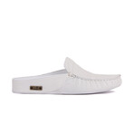 Men's Leather Home Slippers // White (Euro: 41)