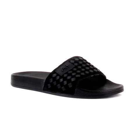 Men's Leather + Suede Slippers // Black (Euro: 40)