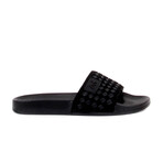 Men's Leather + Suede Slippers // Black (Euro: 42)