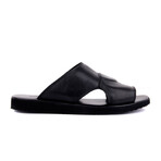 Men's Leather Outdoor Slippers // Black (Euro: 43)
