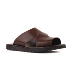 Men's Leather Outdoor Slippers // Medium Brown (Euro: 44)
