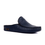 Men's Leather Home Slippers // Navy Blue (Euro: 42)