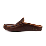 Men's Leather Home Slippers // Brown (Euro: 44)