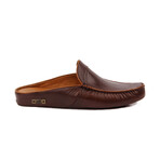 Men's Leather Home Slippers // Brown (Euro: 43)