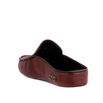 Men's Leather Home Slippers // Red Brown (Euro: 44)